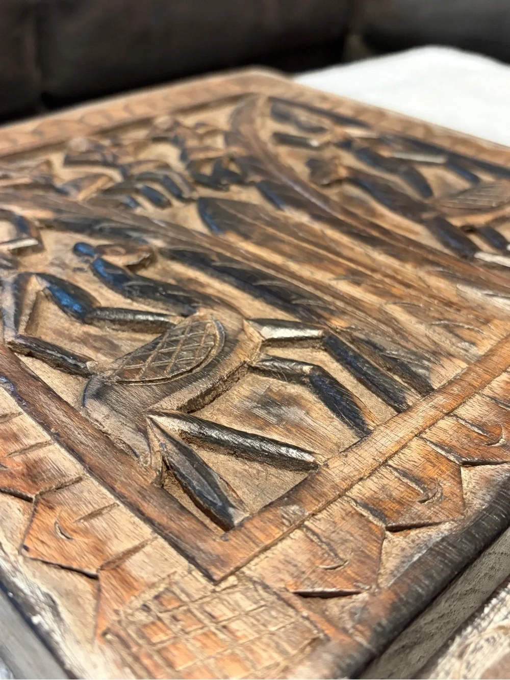 Custom Hand-Carved Tribal Wood Wall Plaques – Rustic Home Wall Decor Set